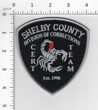 SHELBY COUNTY CERT TEAM  🦂 DOC TENNESSEE  COLLECTIBLE POLICE SHERIFF PATCH picture