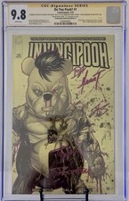 DO YOU POOH?#1 INVINCIPOOH/INVINCIBLE GOLD METAL 1/1 CGC 9.8 SIGNED 5X SKETCH 1X picture