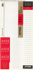 Vintage Blank Labels for VHS Tapes TDK Branded HS High Standard x4 Labels picture