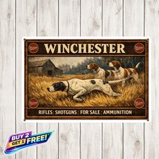 Winchester Hunting Vintage Aluminum Metal Sign 12x8 Funny Wall Decor picture