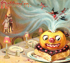1909 Halloween Witch Haunted JOL Ghost Party Cake Demon Devil Tuck 150 PostCard picture