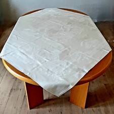 Vintage 1983 Unused Irish Linen Double Damask Tablecloth Irish Landmarks  54x56 picture