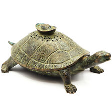Old Chinese Bronze Longlife Tortoises Incense Burner Censer Collect “福如东海，寿比南山” picture