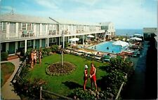 Vtg Dennis Port Massachusetts MA Colony Beach Motel Swimming Pool Postcard picture