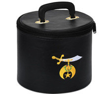 SHRINERS FEZ CASE - BLACK SYNTHETIC LEATHER picture