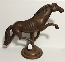 Vintage Wooden Handcrafted Horse Large Heavy 12LB + 2Ft High 28
