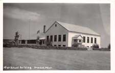 Broadus Montana High School Building Exterior, B/W Photo  Vintage Postcard U3666 picture