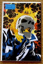 Ghost Rider #1 Exclusive Mike McKone Auto W/COA -  Virgin Variant LTD 500 picture