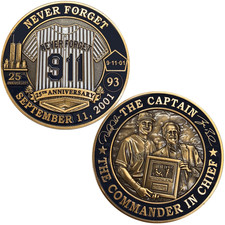 EL19-11 September 11 25th Anniversary President Bush Jeter Thin Blue Line Challe picture