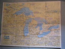 GREAT LAKES MAP + THE MAKING OF AMERICA HISTORY National Geographic July 1987 picture
