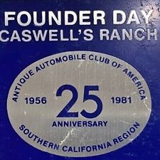 Vintage 1981 Founder Day Caswell's Ranch Antique Car Show Meet Club AACA Plaque picture