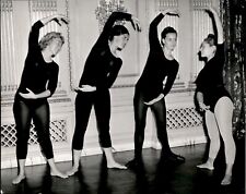 LG970 1962 Original Photo MODERN DANCE GROUP Practicing Ballet Stretches Form picture