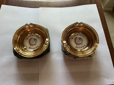 2 Vintage Milwaukee Braves Ashtrays W/Bean Bag Bases (green and white/gray) Rare picture