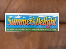 Vintage Summer's Delight Paper Advertisement Sign picture