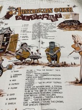 Vintage NOS “Australian Ocker Alphabet” Souvenir Cotton Kitchen Tea Towel picture