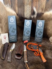 Three (3) Peccary, MN-8A, & Rebeco Knives With Sheaths Mint In Boxes +++ picture