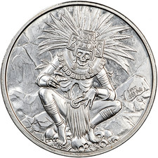 1 oz .999 Silver Round Mictlantecuhtli | Aztec God - Perfect for Collectors picture