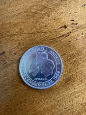 NASA Vintage Apollo 8 Medallion Coin, Flown Metal 1968 picture