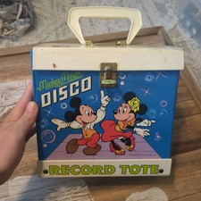 Original 1981 Mickey Mouse Disco 7” 45 Rpm Record Tote Carry Case  picture