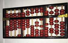 Lotus Flower Brand Chinese Abacus Black Frame 77 Beads 11 Rows Brass Hardware picture