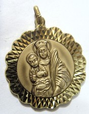 vintage 33 mm catholic Saint Mary our Lady of Queen of Martyrs pendant 54149 picture