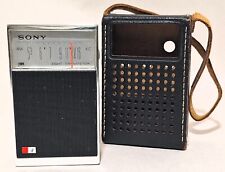 Vtg Sony 8 Transistor TR-826 Portable AM Radio Tested Made in Japan Leather Case picture