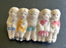 Vintage Japanese Ceramic Dionne Quintuplets Figurine Likely Bought at Quintland picture