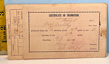 1912 Grade School Cerfificate of Promotion 4th to 5th Grade Red Bluff CA picture