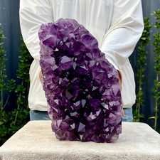 7.2LB Natural Amethyst geode quartz cluster crystal specimen Healing. picture