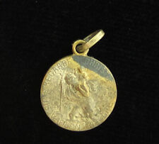 Vintage Saint Christopher Medal Religious Holy Catholic Petite Medal Small Size picture