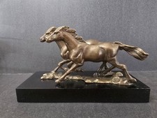 Vintage SPI San Pacific International Range Runners Horses Bronze Sculpture picture