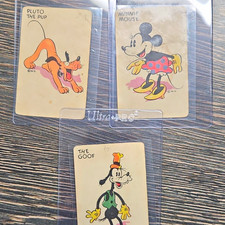Disney 1937 Old Made 3-Card Lot Pluto the Pup Minnie Mouse Goofy Vintage π₯ picture