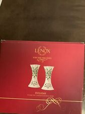 Lenox Christmas Holiday Pierced Candlestick Pair, Holly Berries picture