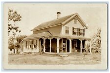 1908 House Scene Rocking Chair Crescent Beach Connecticut CT RPPC Photo Postcard picture