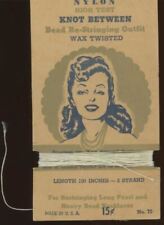 1940s FLEXIBLE WIRE BEAD NECKLACE RESTRINGING OUTFIT CARD WITH STRING EXC 37-4 picture
