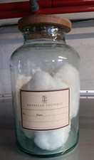 BRUNELLO CUCINELLI Large Hand-blown Glass Apothecary Jar Bottle Vase w/ Lid 12