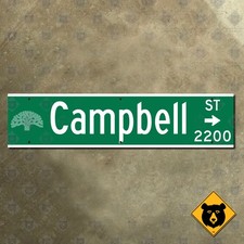 Oakland California Campbell Street 2200 block blade road sign 31x7 picture