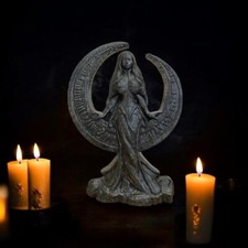 Wooden Nyx Statue Greek Goddess Statue Nyx Greek Goddess Greek Mythology Statue picture