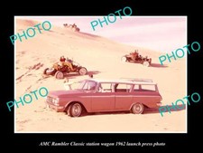 OLD LARGE HISTORIC PHOTO OF 1962 AMC RAMBLER CLASSIC S/WAGON LAUNCH PRESS PHOTO picture