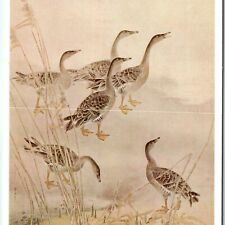 c1940s Japan Geese Painting Noboru Yoshida Postcard 2600th Celebration Expo A60 picture