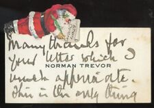 Norman Trevor d1929 signed autograph auto 1x2 Cut British Actor in The Sketch picture