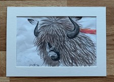 NEIL DAVID SR HOPI PAINTING BUFFALO DANCER  9.75
