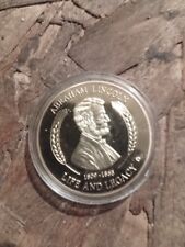 ABRAHAM LINCOLN LIFE AND LEGACY EMANCIPATION PROCLAMATION Silver Coin picture