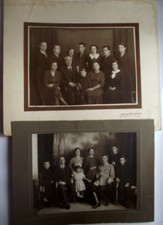 Lot of 3 antique portrait photographs photo studio military photography family picture