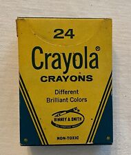 Vintage Crayola Crayons Brilliant Colors 24 Pack Binney & Smith USA 45 Cents Box picture