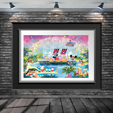 Disney Cruise Mickey Minnie Mouse Goofy Donald Huey Dewy Louie Pluto Poster picture