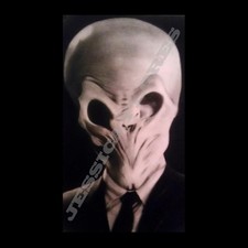 Silent from Doctor Who 4x6 Postcard Charcoal Portrait Silence picture