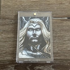 2026 Topps Chrome Marvel Rune King Thor Sketch Card 1/1 Signed Isiah Bradley picture