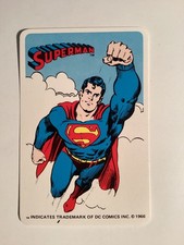 Vintage 1966 DC Comics SUPERMAN Playing Card , New (NOS) picture