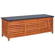 Outdoor Storage Deck Box Chest for Patio Cushions Solid Eucalyptus Wood vidaXL picture